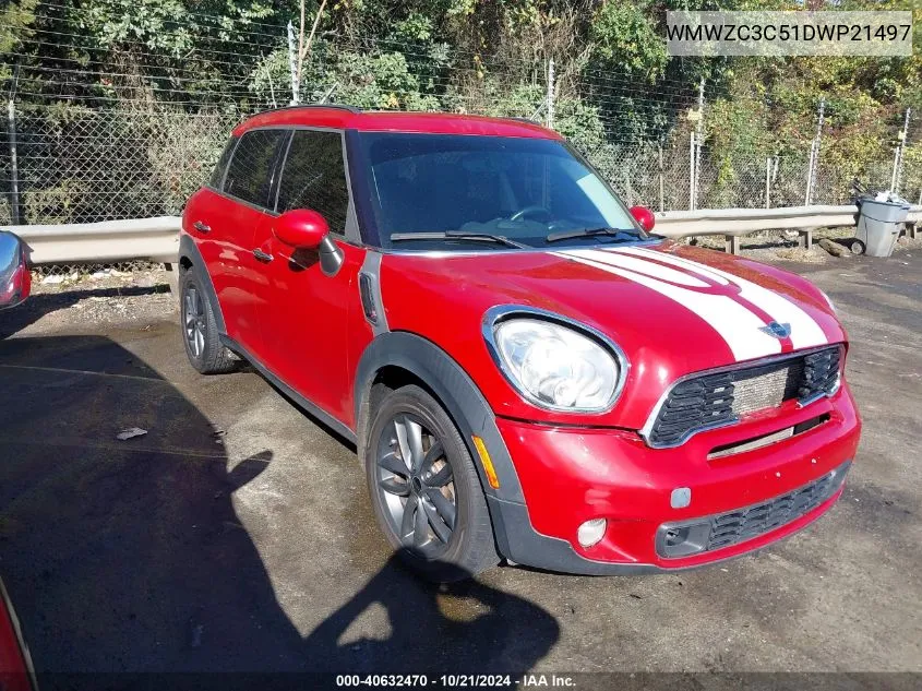 2013 Mini Countryman Cooper S VIN: WMWZC3C51DWP21497 Lot: 40632470