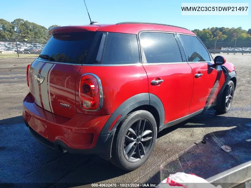 2013 Mini Countryman Cooper S VIN: WMWZC3C51DWP21497 Lot: 40632470