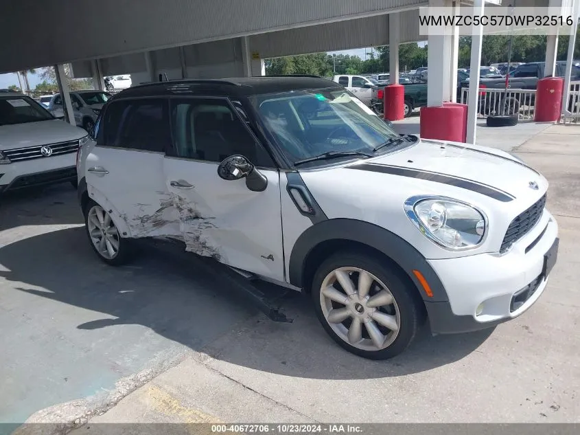 2013 Mini Countryman Cooper S VIN: WMWZC5C57DWP32516 Lot: 40672706