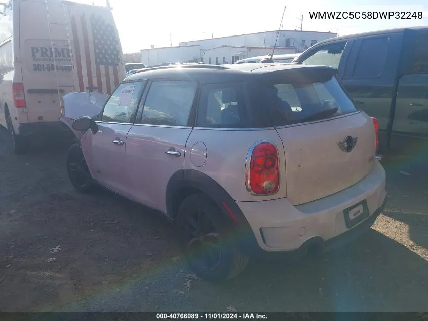 2013 Mini Countryman Cooper S VIN: WMWZC5C58DWP32248 Lot: 40766089