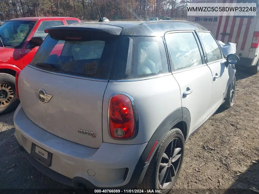 2013 Mini Countryman Cooper S VIN: WMWZC5C58DWP32248 Lot: 40766089