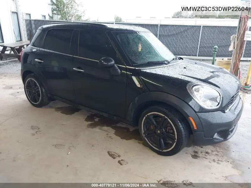 2013 Mini Countryman Cooper S VIN: WMWZC3C53DWP22604 Lot: 40779121