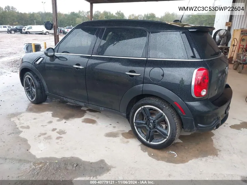 2013 Mini Countryman Cooper S VIN: WMWZC3C53DWP22604 Lot: 40779121