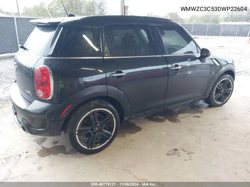 2013 Mini Countryman Cooper S VIN: WMWZC3C53DWP22604 Lot: 40779121