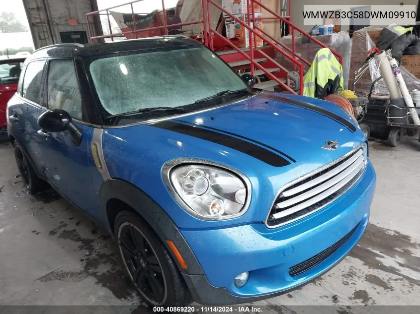 2013 Mini Countryman Cooper VIN: WMWZB3C58DWM09910 Lot: 40869220