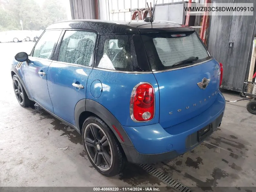 2013 Mini Countryman Cooper VIN: WMWZB3C58DWM09910 Lot: 40869220