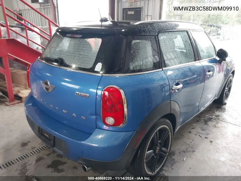 2013 Mini Countryman Cooper VIN: WMWZB3C58DWM09910 Lot: 40869220