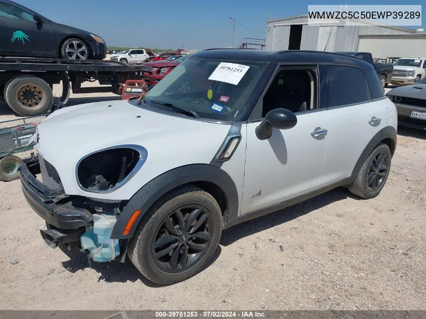 2014 Mini Countryman Cooper S VIN: WMWZC5C50EWP39289 Lot: 39781253