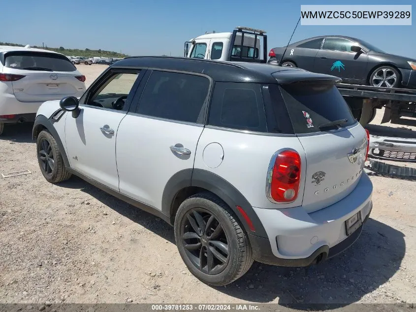 2014 Mini Countryman Cooper S VIN: WMWZC5C50EWP39289 Lot: 39781253