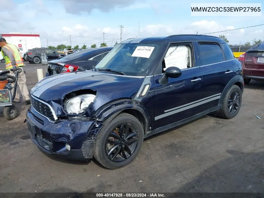 2014 Mini Countryman Cooper S VIN: WMWZC3C53EWP27965 Lot: 40147928