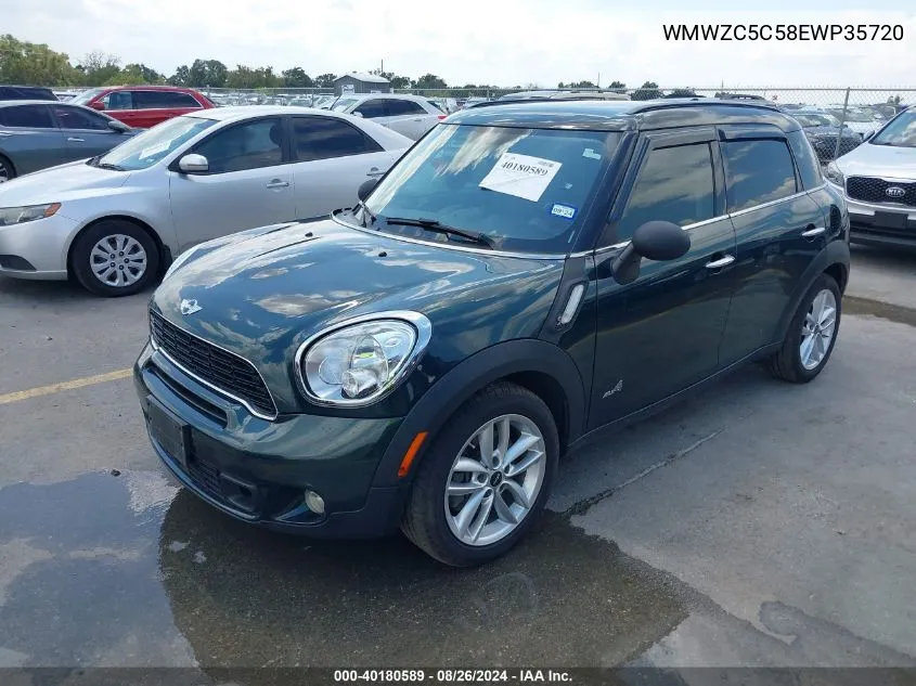 2014 Mini Countryman Cooper S VIN: WMWZC5C58EWP35720 Lot: 40180589