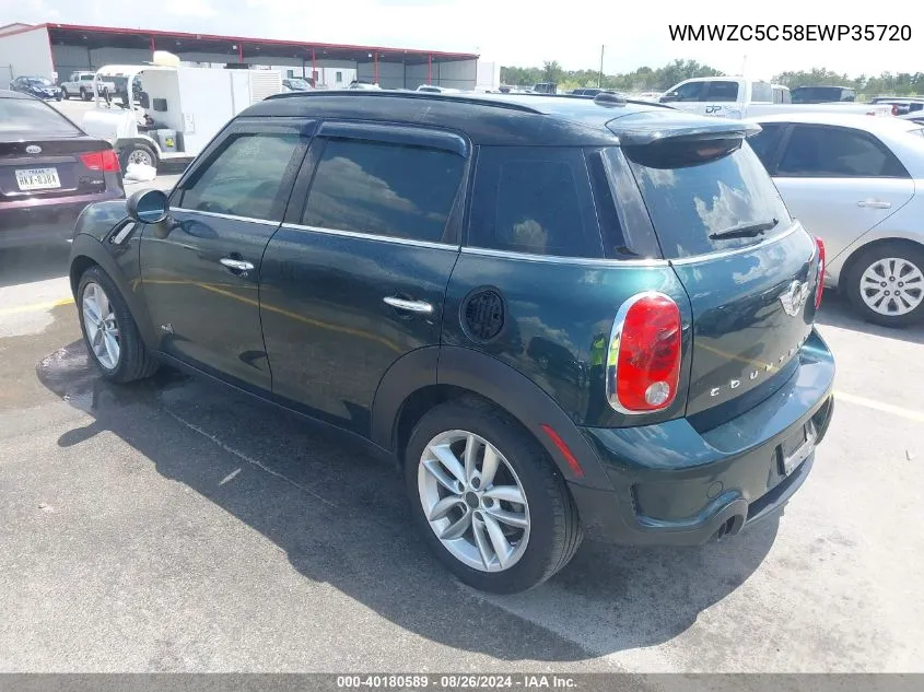 2014 Mini Countryman Cooper S VIN: WMWZC5C58EWP35720 Lot: 40180589