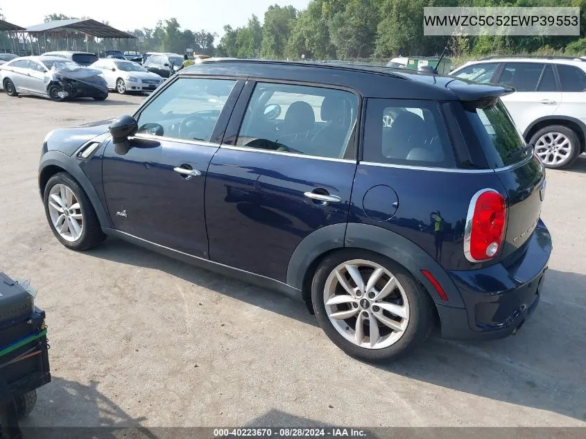 2014 Mini Countryman Cooper S VIN: WMWZC5C52EWP39553 Lot: 40223670