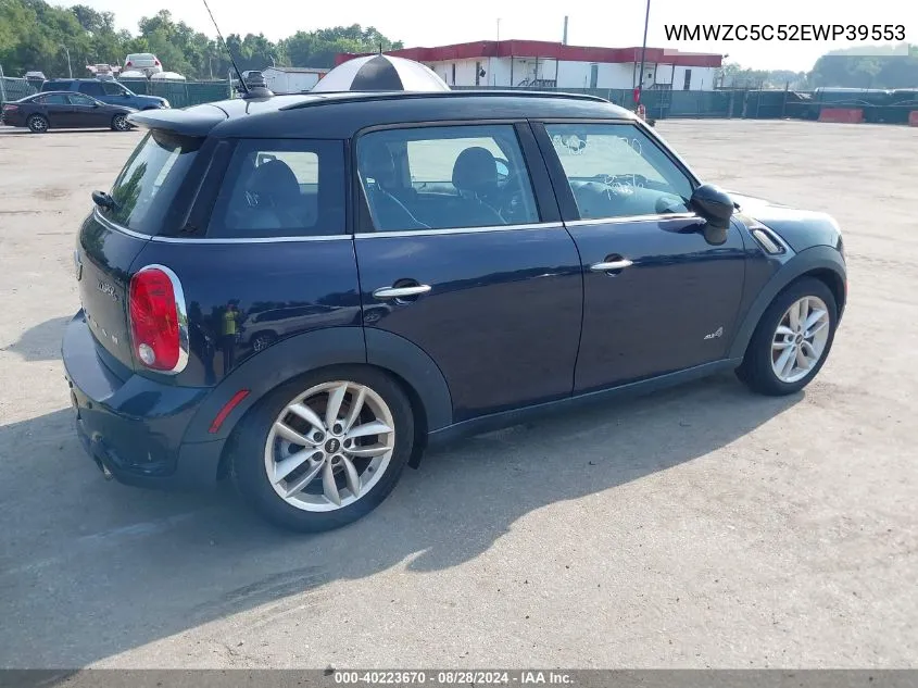 2014 Mini Countryman Cooper S VIN: WMWZC5C52EWP39553 Lot: 40223670