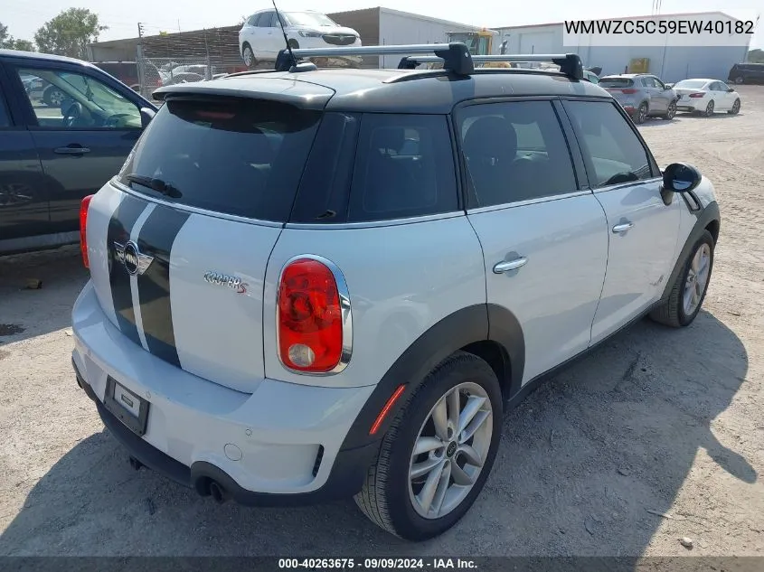 2014 Mini Countryman Cooper S VIN: WMWZC5C59EW40182 Lot: 40263675