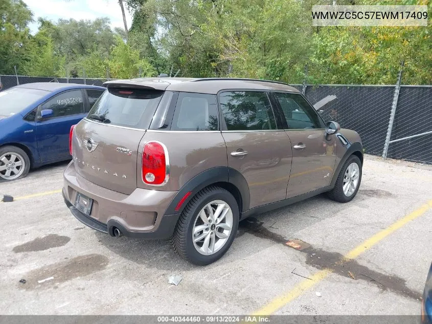 2014 Mini Countryman Cooper S VIN: WMWZC5C57EWM17409 Lot: 40344460