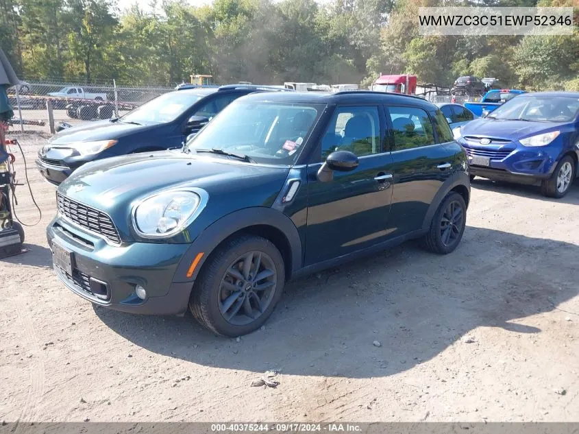 2014 Mini Countryman Cooper S VIN: WMWZC3C51EWP52346 Lot: 40375244