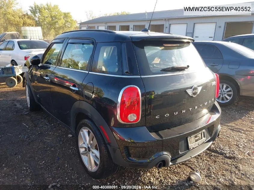 2014 Mini Countryman Cooper S VIN: WMWZC5C55EWP40552 Lot: 40388091