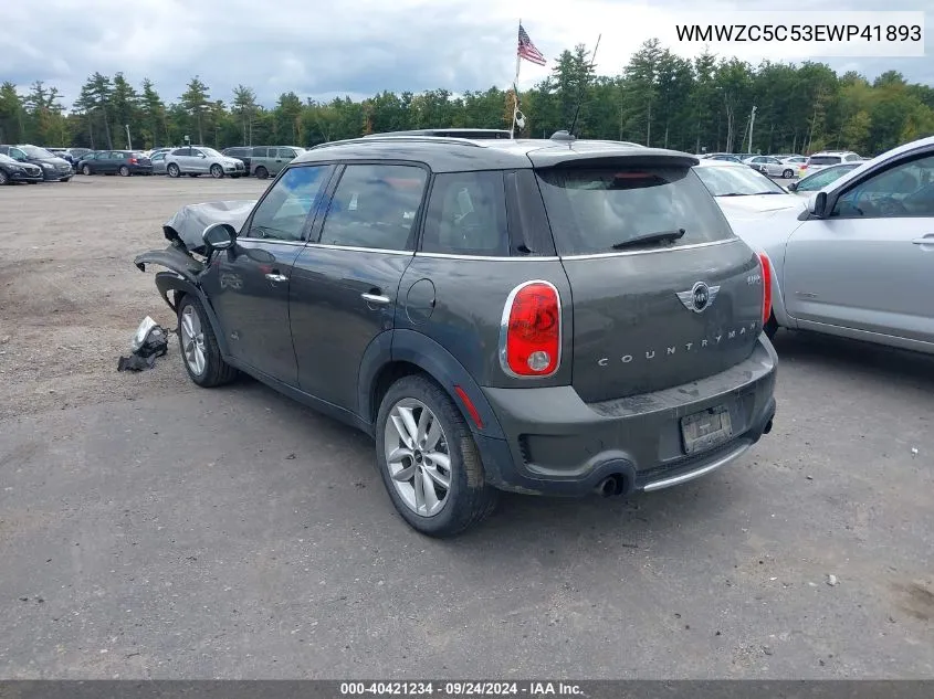 2014 Mini Countryman Cooper S VIN: WMWZC5C53EWP41893 Lot: 40421234