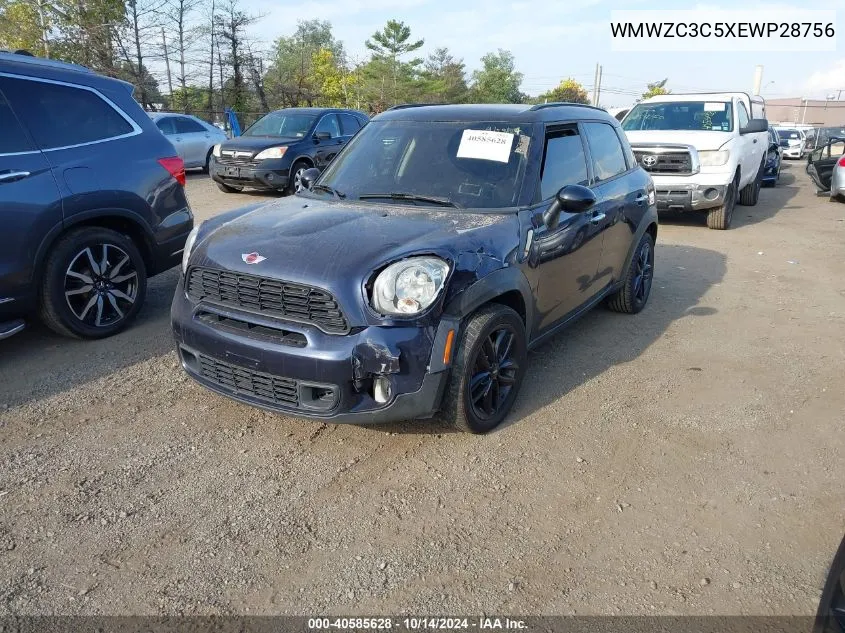 2014 Mini Countryman Cooper S VIN: WMWZC3C5XEWP28756 Lot: 40585628