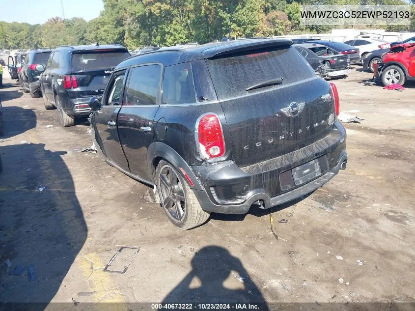 2014 Mini Countryman Cooper S VIN: WMWZC3C52EWP52193 Lot: 40673222