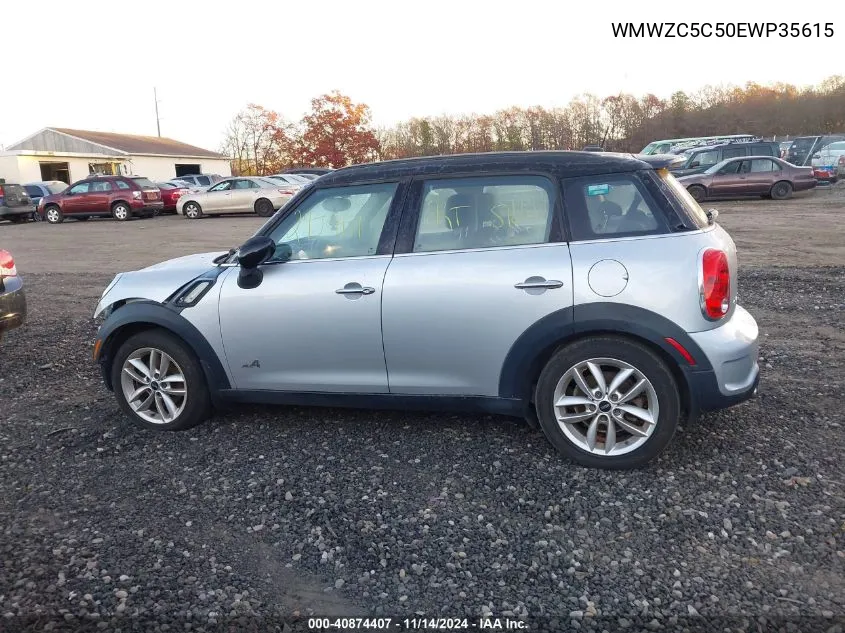 2014 Mini Countryman Cooper S VIN: WMWZC5C50EWP35615 Lot: 40874407