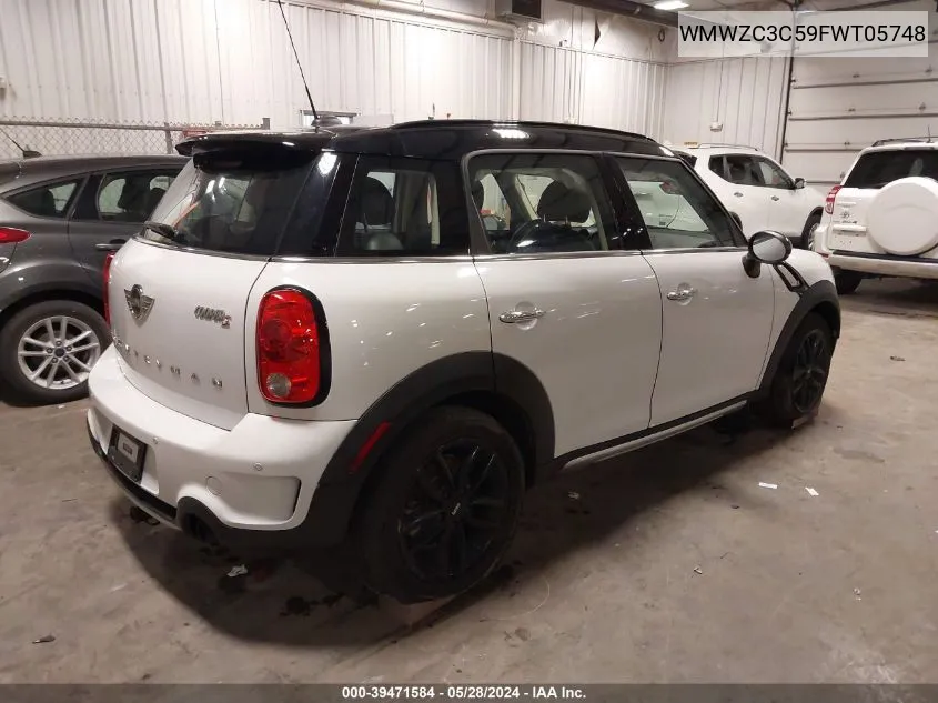 WMWZC3C59FWT05748 2015 Mini Countryman Cooper S