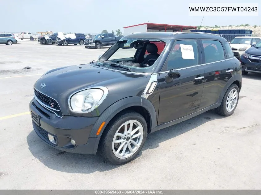 2015 Mini Countryman Cooper S VIN: WMWZC3C57FWT04243 Lot: 39569463