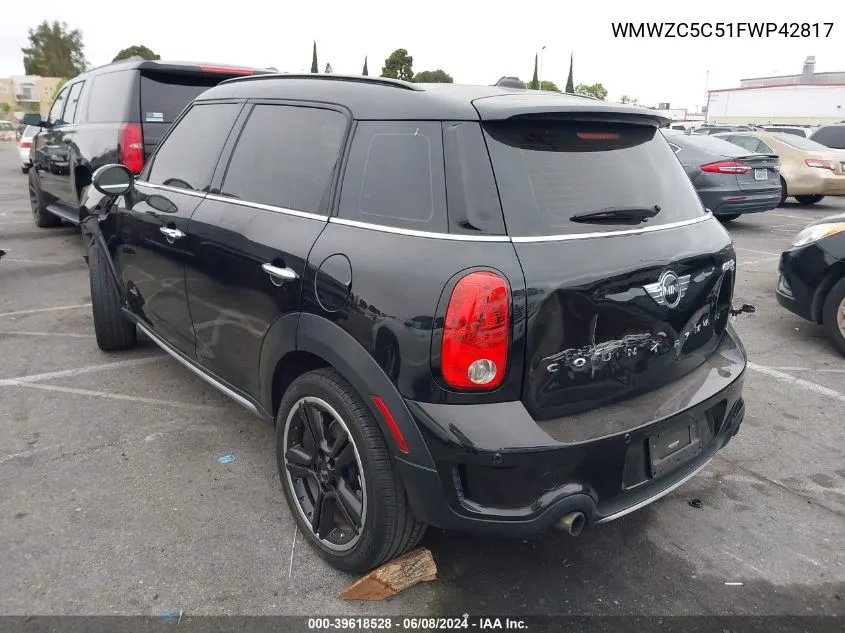 WMWZC5C51FWP42817 2015 Mini Countryman Cooper S