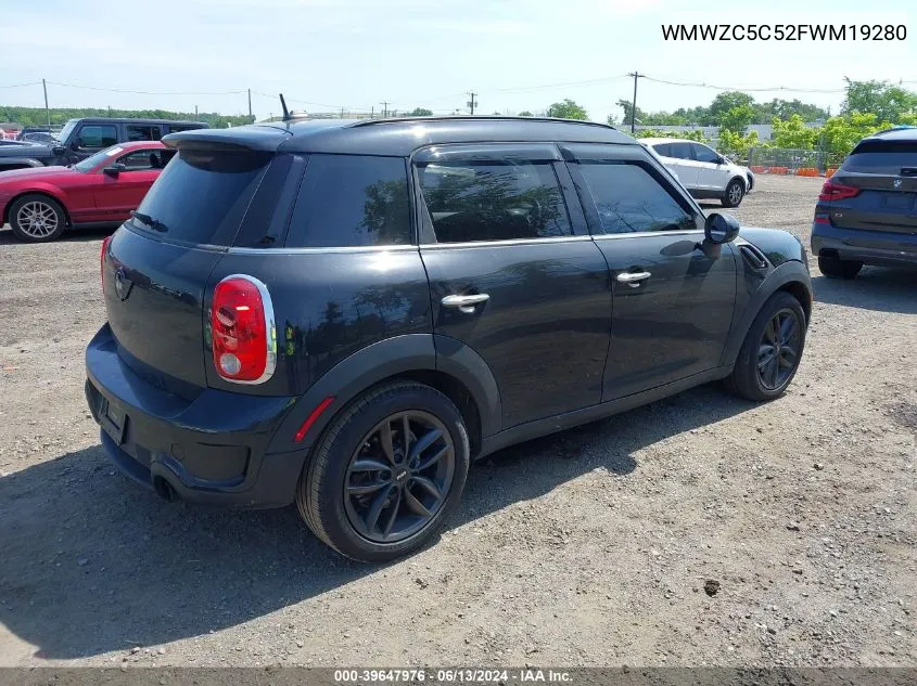 2015 Mini Countryman Cooper S VIN: WMWZC5C52FWM19280 Lot: 39647976