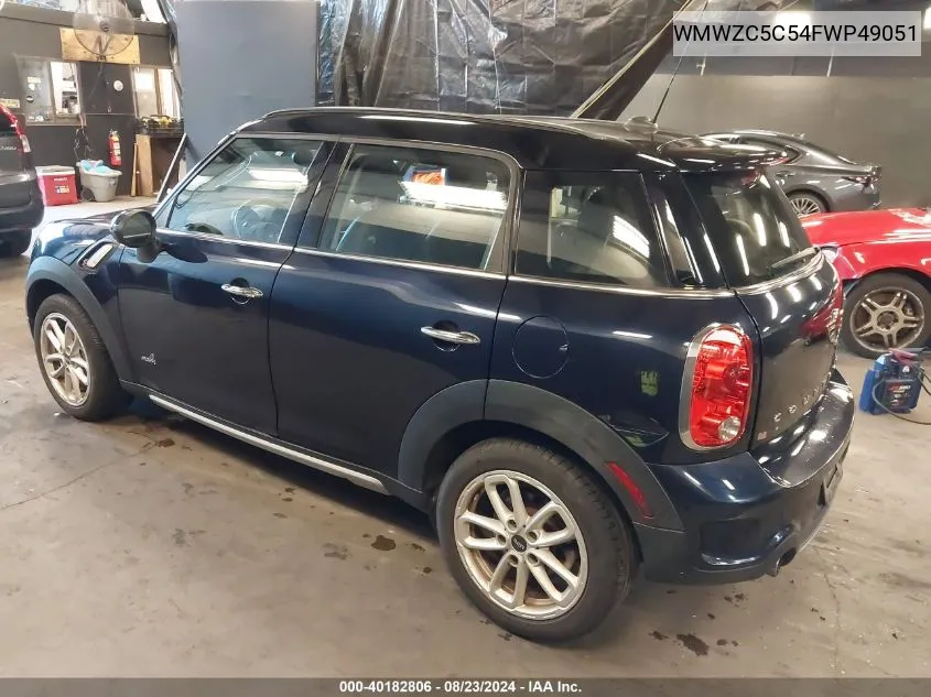 2015 Mini Countryman Cooper S VIN: WMWZC5C54FWP49051 Lot: 40182806