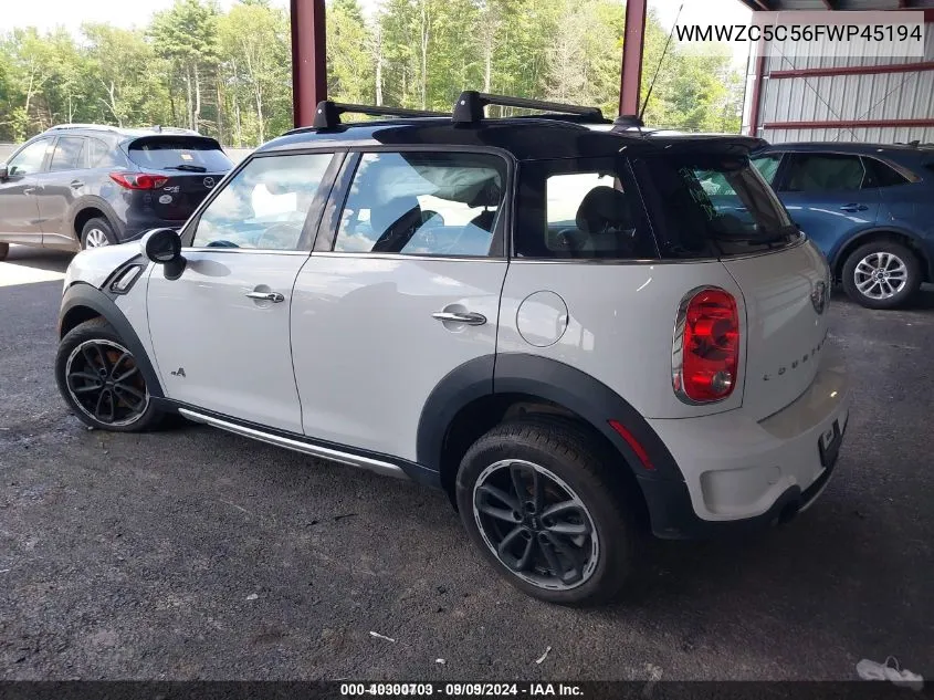 WMWZC5C56FWP45194 2015 Mini Countryman Cooper S