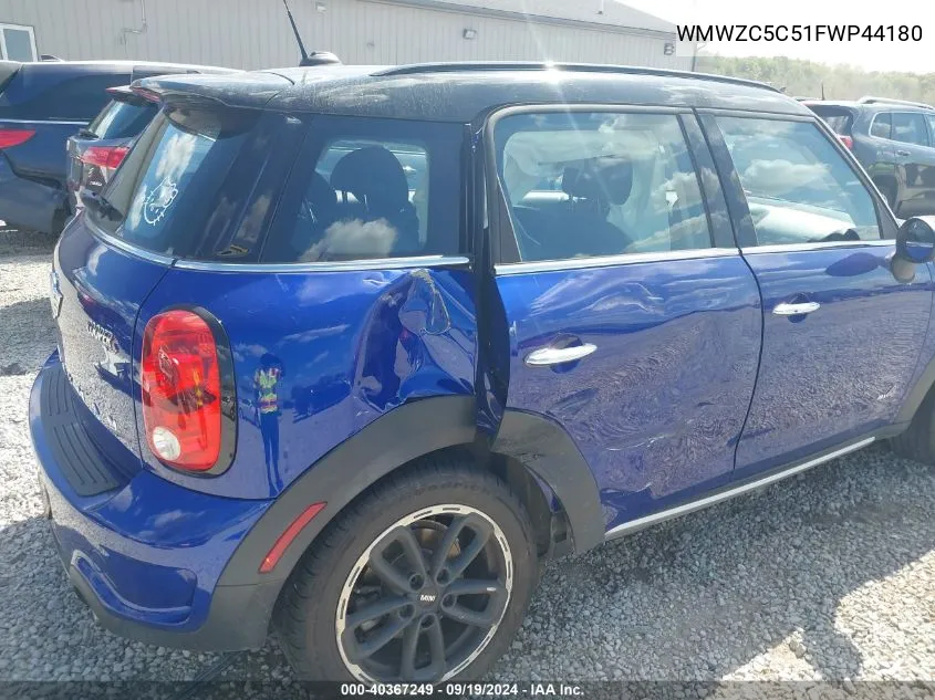 2015 Mini Countryman Cooper S VIN: WMWZC5C51FWP44180 Lot: 40367249