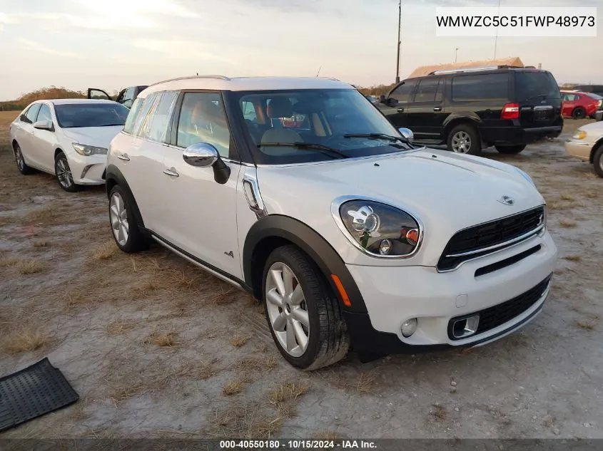 2015 Mini Countryman Cooper S VIN: WMWZC5C51FWP48973 Lot: 40550180