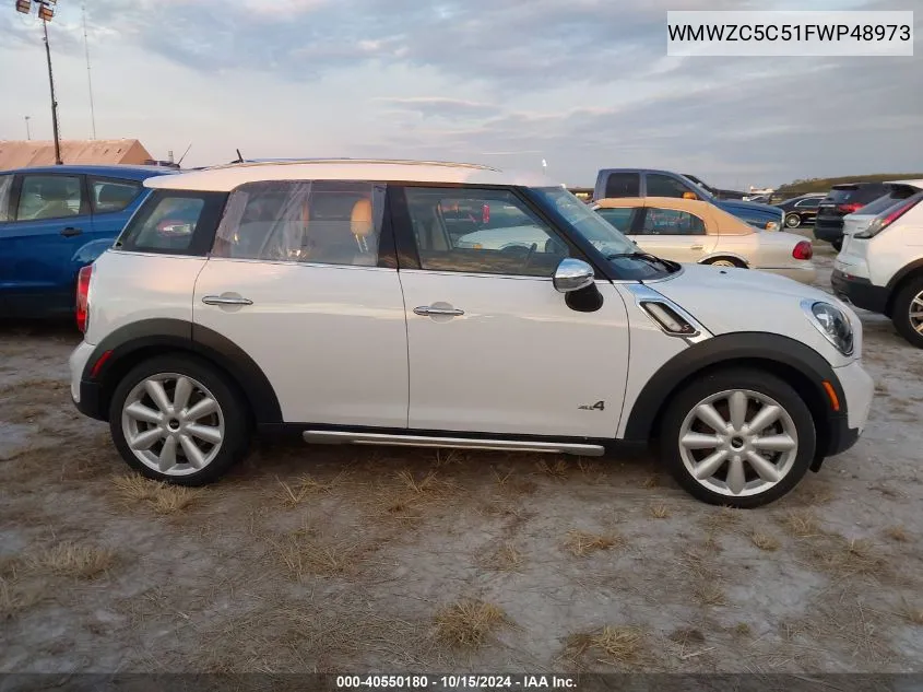 2015 Mini Countryman Cooper S VIN: WMWZC5C51FWP48973 Lot: 40550180