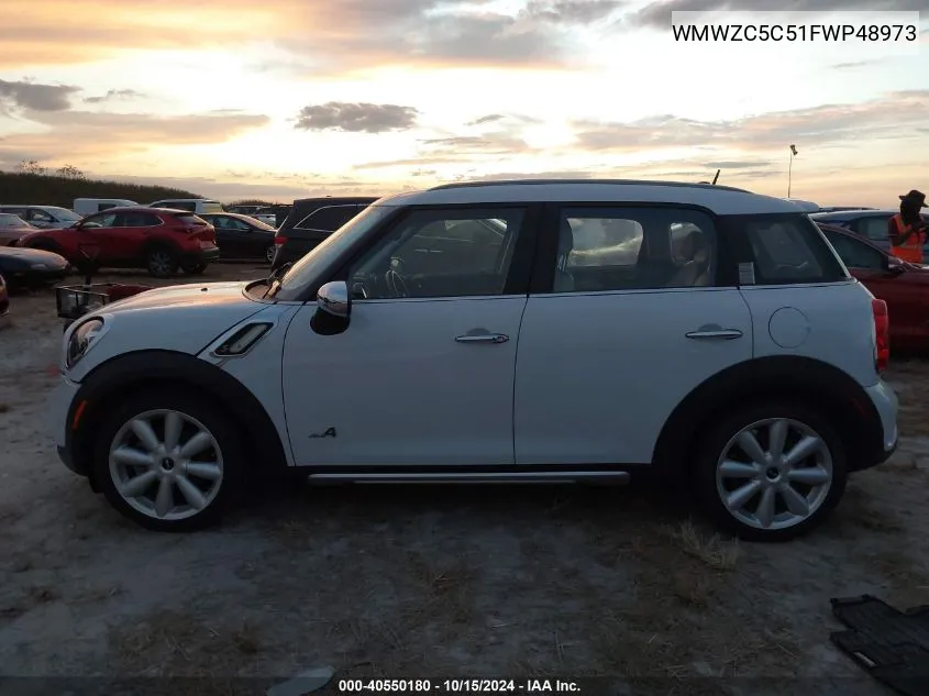 2015 Mini Countryman Cooper S VIN: WMWZC5C51FWP48973 Lot: 40550180