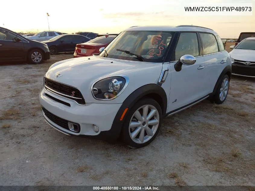 2015 Mini Countryman Cooper S VIN: WMWZC5C51FWP48973 Lot: 40550180