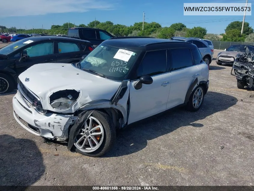 2015 Mini Countryman Cooper S VIN: WMWZC3C55FWT06573 Lot: 40681358