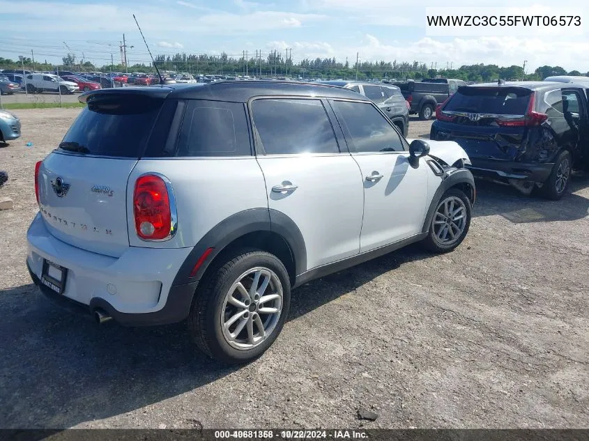 2015 Mini Countryman Cooper S VIN: WMWZC3C55FWT06573 Lot: 40681358