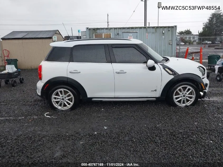 2015 Mini Countryman Cooper S VIN: WMWZC5C53FWP48554 Lot: 40767169