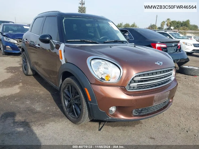 2015 Mini Countryman Cooper VIN: WMWZB3C50FWR46564 Lot: 40775133