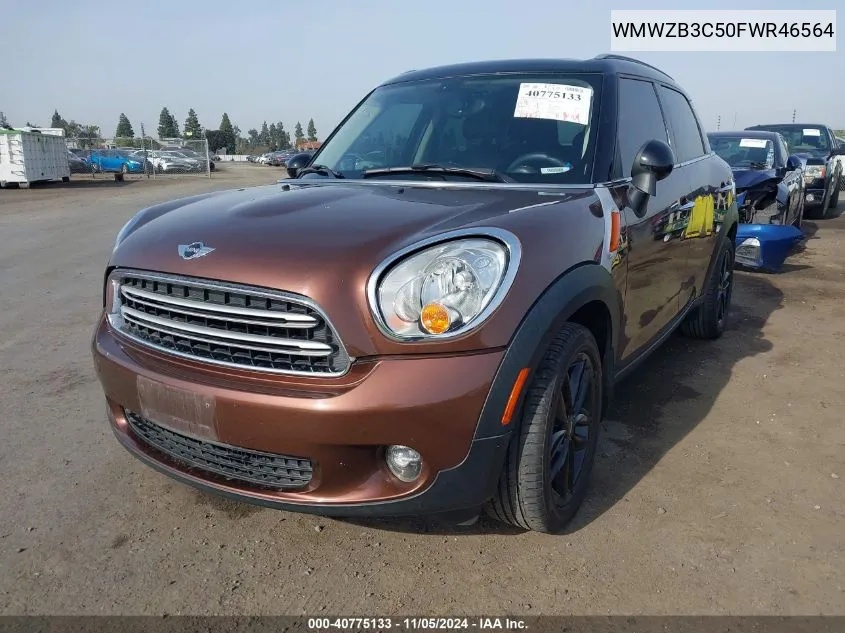 2015 Mini Countryman Cooper VIN: WMWZB3C50FWR46564 Lot: 40775133