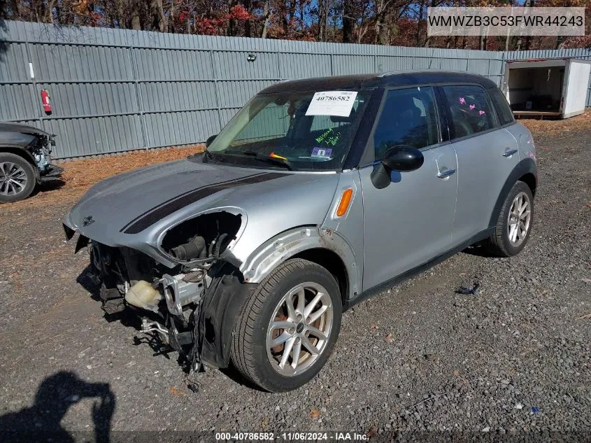 2015 Mini Countryman Cooper VIN: WMWZB3C53FWR44243 Lot: 40786582