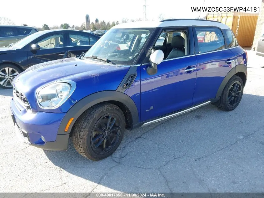 2015 Mini Countryman Cooper S VIN: WMWZC5C53FWP44181 Lot: 40817855