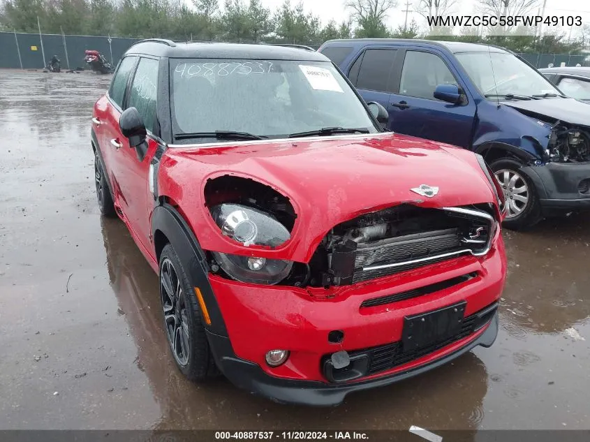 2015 Mini Countryman Cooper S VIN: WMWZC5C58FWP49103 Lot: 40887537