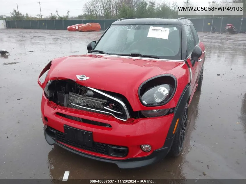 2015 Mini Countryman Cooper S VIN: WMWZC5C58FWP49103 Lot: 40887537