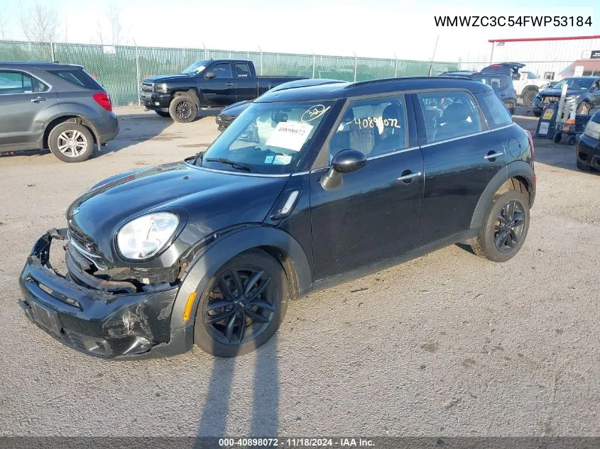 2015 Mini Countryman Cooper S VIN: WMWZC3C54FWP53184 Lot: 40898072