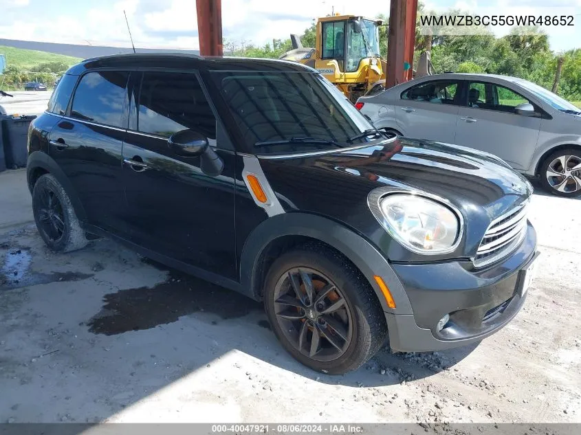 2016 Mini Countryman Cooper VIN: WMWZB3C55GWR48652 Lot: 40047921