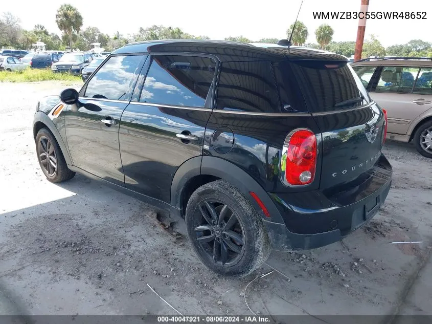 2016 Mini Countryman Cooper VIN: WMWZB3C55GWR48652 Lot: 40047921