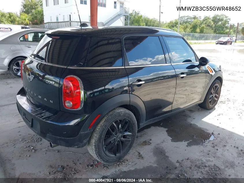 2016 Mini Countryman Cooper VIN: WMWZB3C55GWR48652 Lot: 40047921